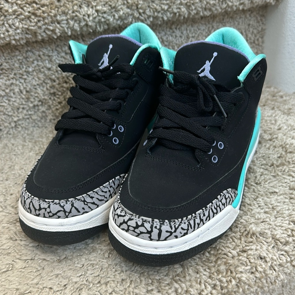 Jordan retro 3 black/mint youth